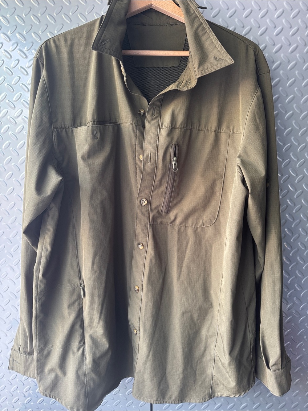 Men's Olive Lightweight Utility Shirt Jacket
